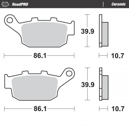 MOTO MASTER 402204, BRAKE PADS ORGANIC