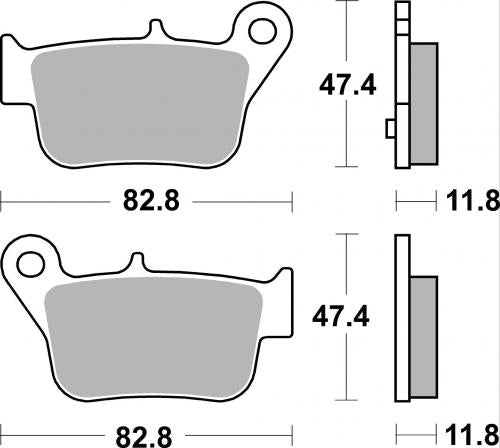 SBS 218HF BRAKE PADS ORGANIC
