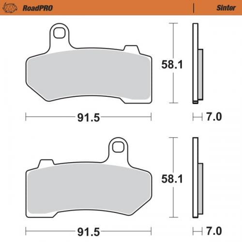 MOTO MASTER 412202, BRAKE PADS SINTER