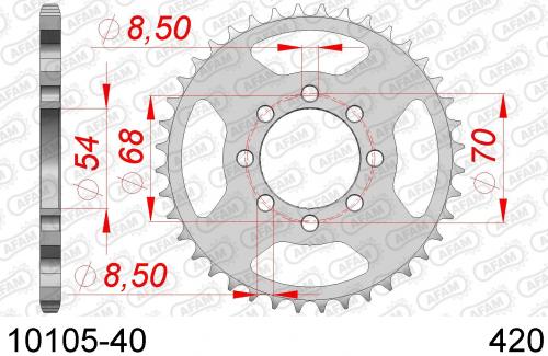 AFAM REAR STEEL 40T, 420 AF21010540