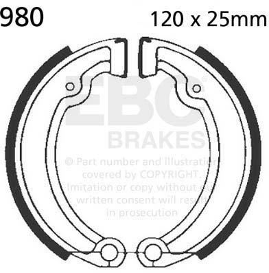 EBC 980 EBC BRAKE SHOES
