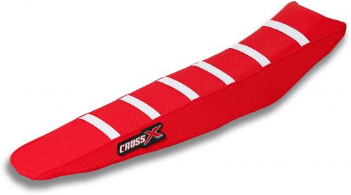 CROSS X SEAT COVER, RED/RED/WHITE (WITH STRIPES) M12023RRW