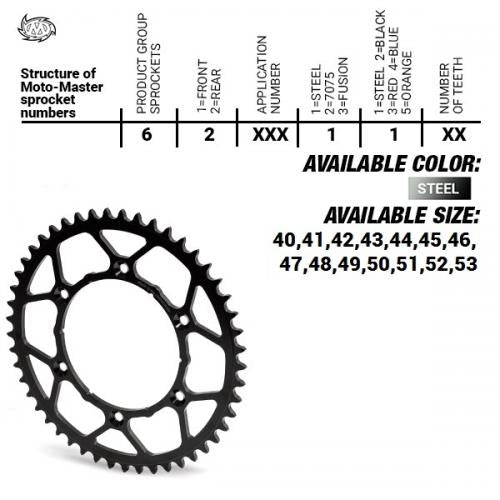 MOTO MASTER REAR STEEL ULTRALIGHT 46T, 520 37620091146