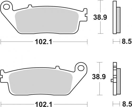 SBS 212HF BRAKE PADS ORGANIC