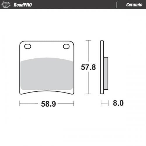 MOTO MASTER 410704, BRAKE PADS ORGANIC