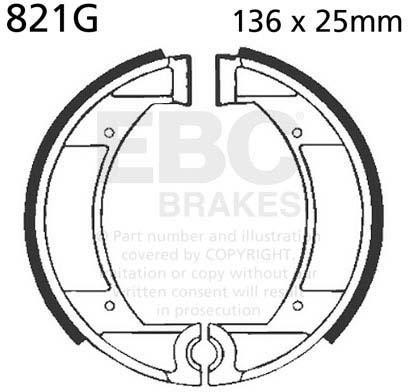 EBC 821G EBC BRAKE SHOES