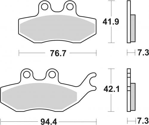 SBS 173HF BRAKE PADS ORGANIC