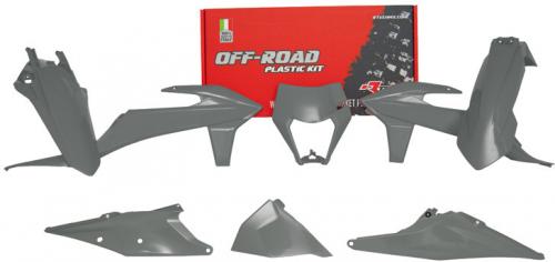 RTECH PLASTICS KIT 6 PC W/HEADL KTM QUANTUM GREY 563230756