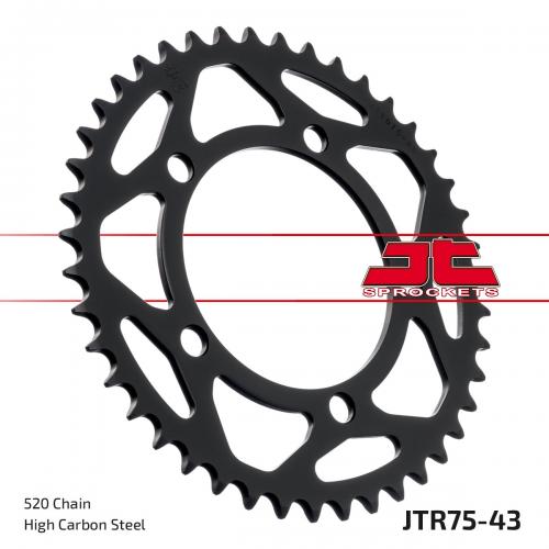 JT SPROCKETS REAR STEEL 43T, 520 JTR007543