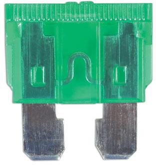 LASER TOOLS AUTO BLADE FUSES 30A, GREEN 50PC