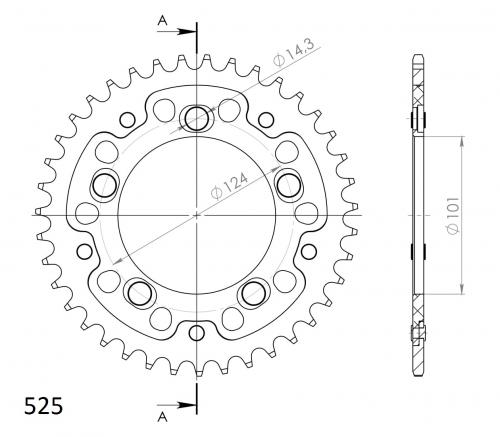 SUPERSPROX SUPERSPROX REAR STEALTH 40T, GOLD, 525 SU699140G