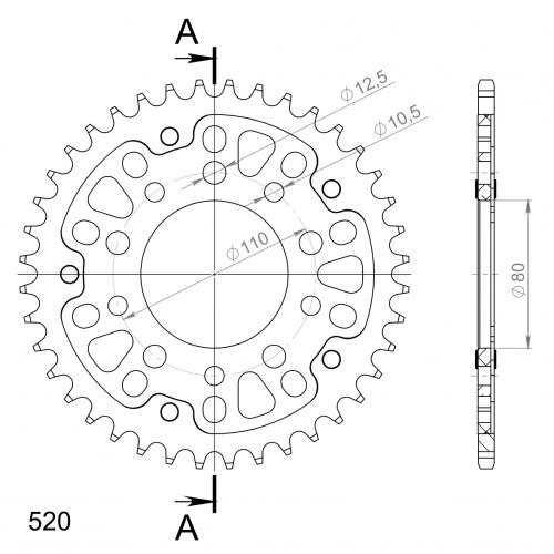 SUPERSPROX SUPERSPROX REAR STEALTH 40T, GOLD, 530 SU6133440G