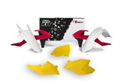 RTECH PLASTICS KIT 5 PC W/AIRBOX COV KTM RED/YEL