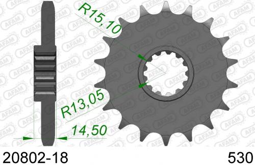 AFAM FRONT 18T, 530 AF12080218