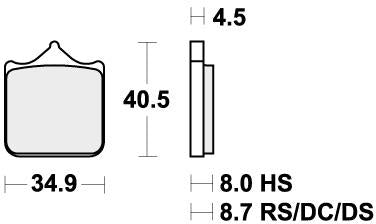 SBS 870RST BRAKE PADS SINTER SPORT