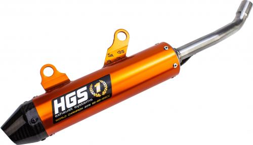 HGS SILENCER ALU ORANGE CARB. END CAP HGKT2009122