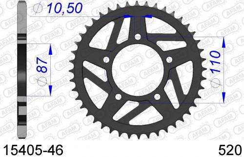 AFAM REAR ALU 46T, 520 AF51540546