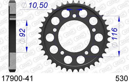 AFAM REAR ALU 41T, 530 AF51790041