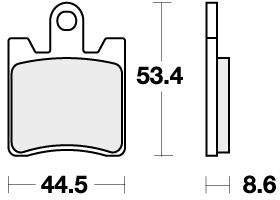 SBS 740HF BRAKE PADS ORGANIC