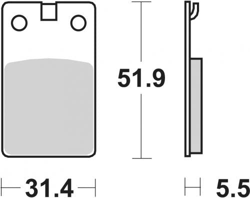 SBS 132HF BRAKE PADS ORGANIC