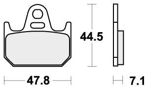 SBS 659HF BRAKE PADS ORGANIC
