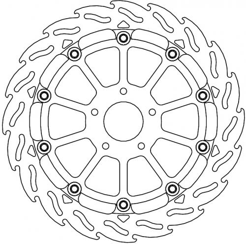 MOTO MASTER 112342, FLAME FLOATING ALU DISC 320