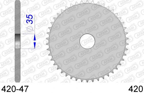 AFAM REAR ALU, BLANK, 420 AF342047