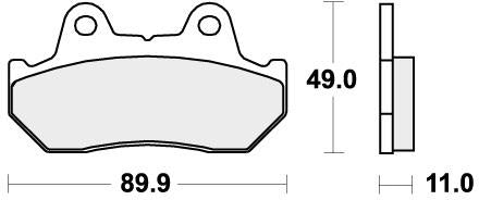 SBS 542LS BRAKE PADS SINTER