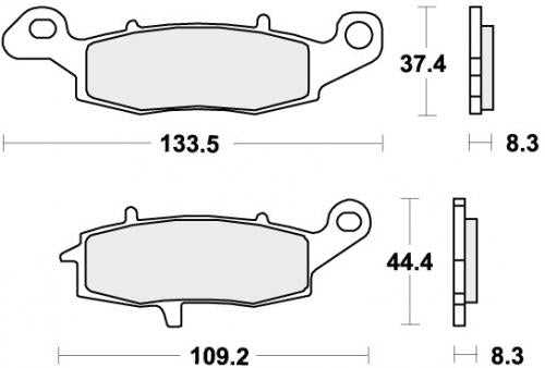 SBS 704LS BRAKE PADS SINTER