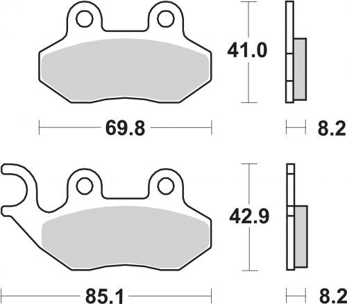 SBS 140CT BRAKE PADS ORGANIC
