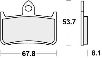 SBS 622HF BRAKE PADS ORGANIC
