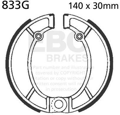 EBC 833G EBC BRAKE SHOES