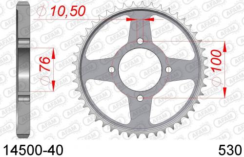 AFAM REAR STEEL 40T, 530 AF21450040