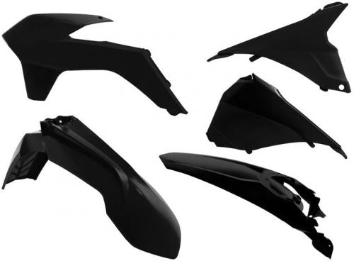 RTECH PLASTICS KIT 5 PCS W/AIRBOX COV KTM BLACK 563230512