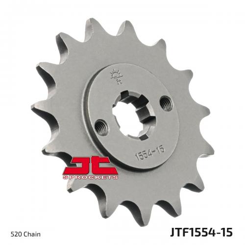 JT SPROCKETS FRONT STEEL 15T, 520 JTF155415