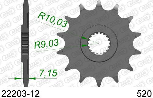 AFAM FRONT 12T, 520 AF12220312