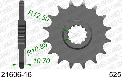 AFAM FRONT 16T, 525 AF12160616
