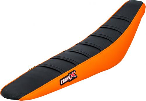 CROSS X SEAT COVER, BLACK/ORANGE/BLACK (STRIPES) M5053BOB