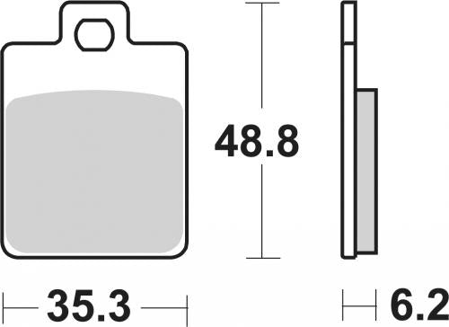 SBS 202HF BRAKE PADS ORGANIC