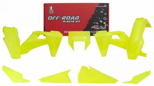 RTECH PLASTICS KIT 6 PC W/HEADL HSQ NEON YELLOW