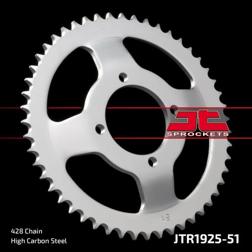 JT SPROCKETS REAR STEEL 51T, 428 JTR192551
