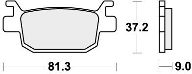 SBS 832HF BRAKE PADS ORGANIC