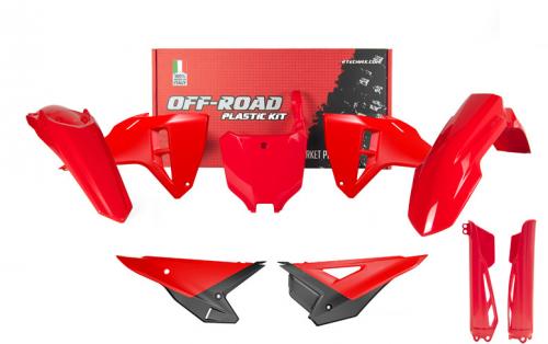 RTECH FULL PLASTIC KIT 6 PCS CRF RED - BLACK