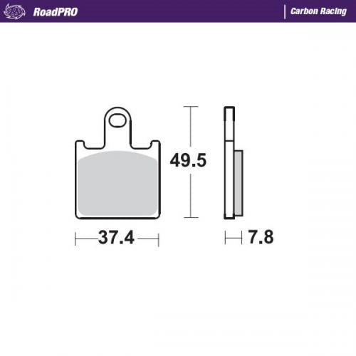 MOTO MASTER 406806, BRAKE PAD CARBON RACING
