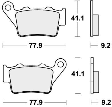 SBS 675CS BRAKE PADS ORGANIC