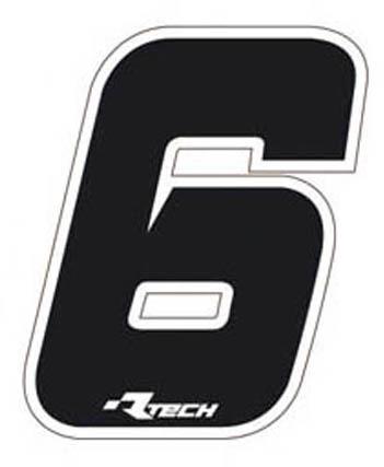 RTECH PVC NUMBER STICKERS SIZE 1-NR.6