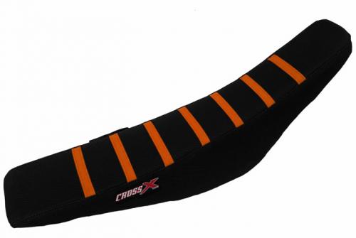 CROSS X SEAT COVER, BLACK/BLACK/ORANGE (STRIPES) M5143BBO