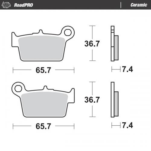 MOTO MASTER 409104, BRAKE PADS ORGANIC
