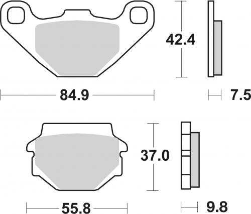 SBS 135CT BRAKE PADS ORGANIC