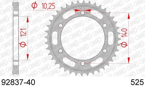 AFAM REAR STEEL 40T, 525 AF29283740